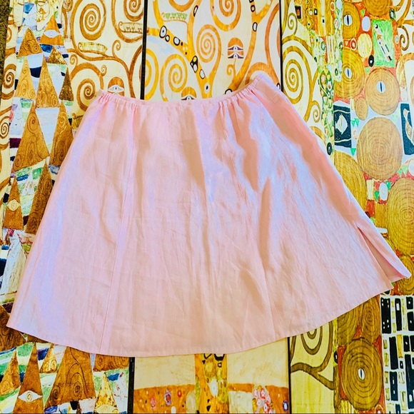 Talbots Woman Petites Irish Linen Pink Skirt W 22 - Picture 4 of 12